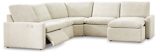 Hartsdale 5-Piece Right Arm Facing Reclining Sectional with Chaise, Linen, large