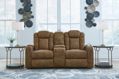 Wolfridge Dual Power Reclining Loveseat, Brindle