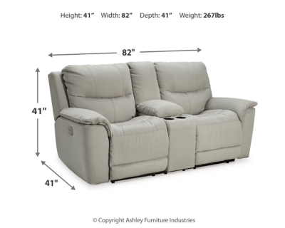 Next-Gen Gaucho Power Reclining Loveseat with Console, Fossil, large