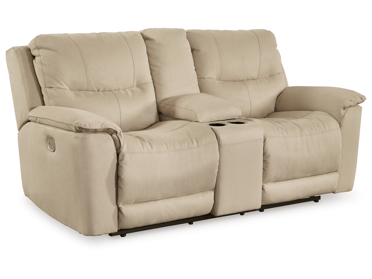 syowt　love+happiness Next-Gen Gaucho Dual Power Reclining Loveseat with Console