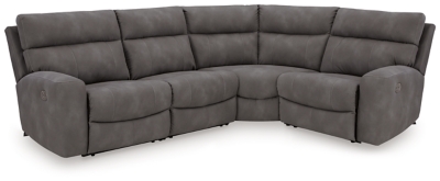 Next-Gen DuraPella 4-Piece Power Reclining Sectional, Slate, large