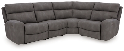 Next-Gen DuraPella 4-Piece Performance Fabric Dual Power Reclining Modular Sectional, Slate