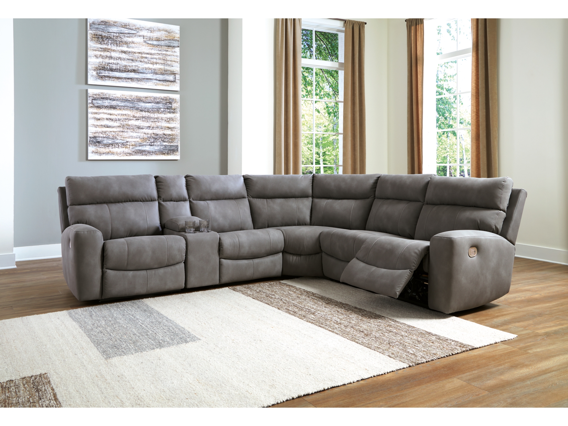 Image 0 of Next-Gen DuraPellaPerformance Fabric Power Reclining Modular sectional
