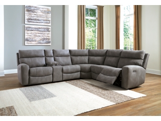 Next-Gen DuraPella Performance Fabric 6-Piece Dual Power Reclining Modular Sectional with Console