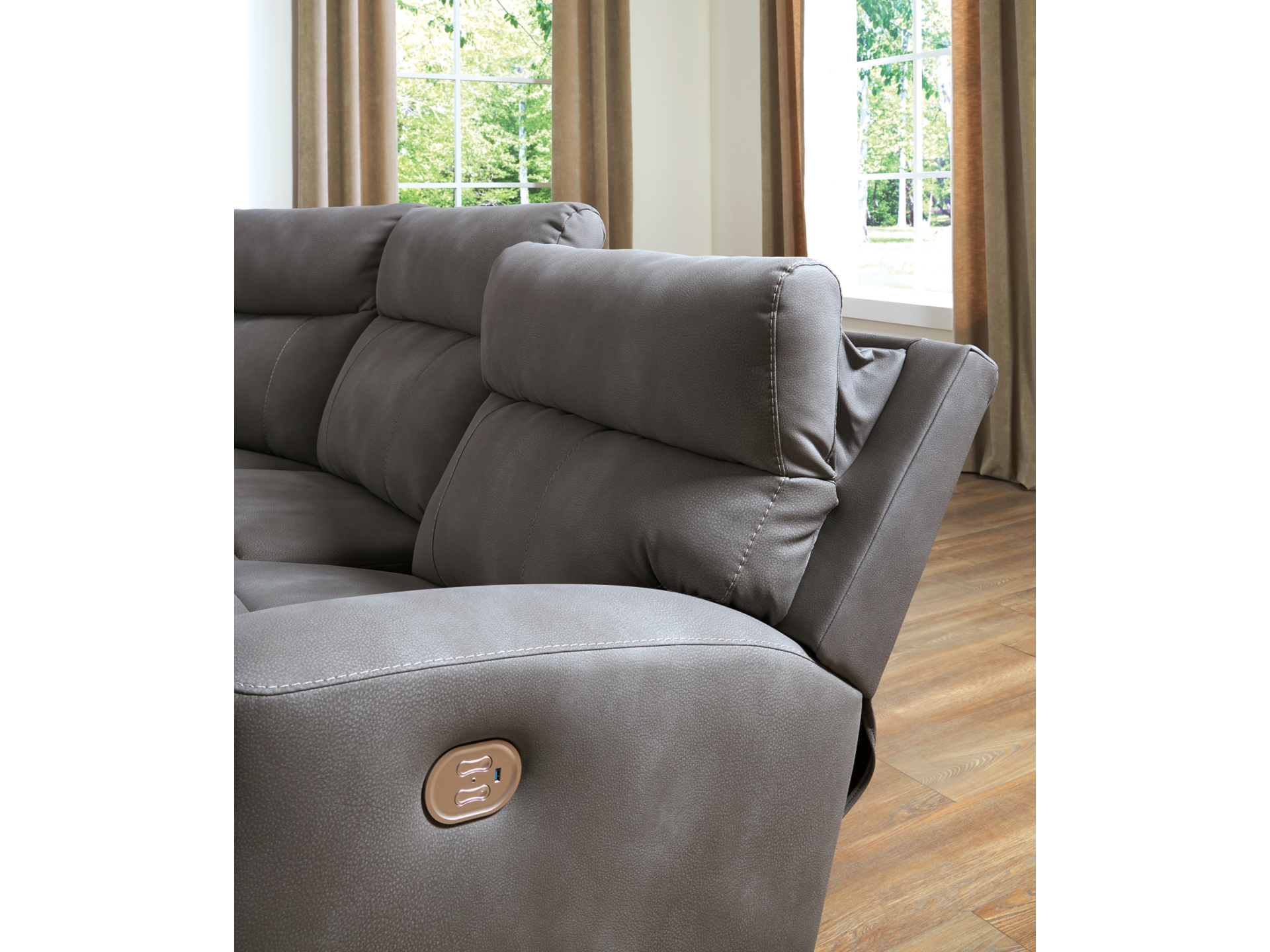 Image 1 of Next-Gen DuraPellaPerformance Fabric Power Reclining Modular sectional