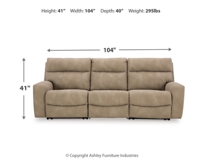 Next-Gen DuraPella 3-Piece Power Reclining Sectional Sofa, Sand, large