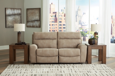 Next-Gen DuraPella Performance Fabric 2-Piece Dual Power Reclining Modular Loveseat, Sand