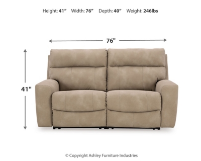 Next-Gen DuraPella 2-Piece Power Reclining Sectional Loveseat, Sand, large