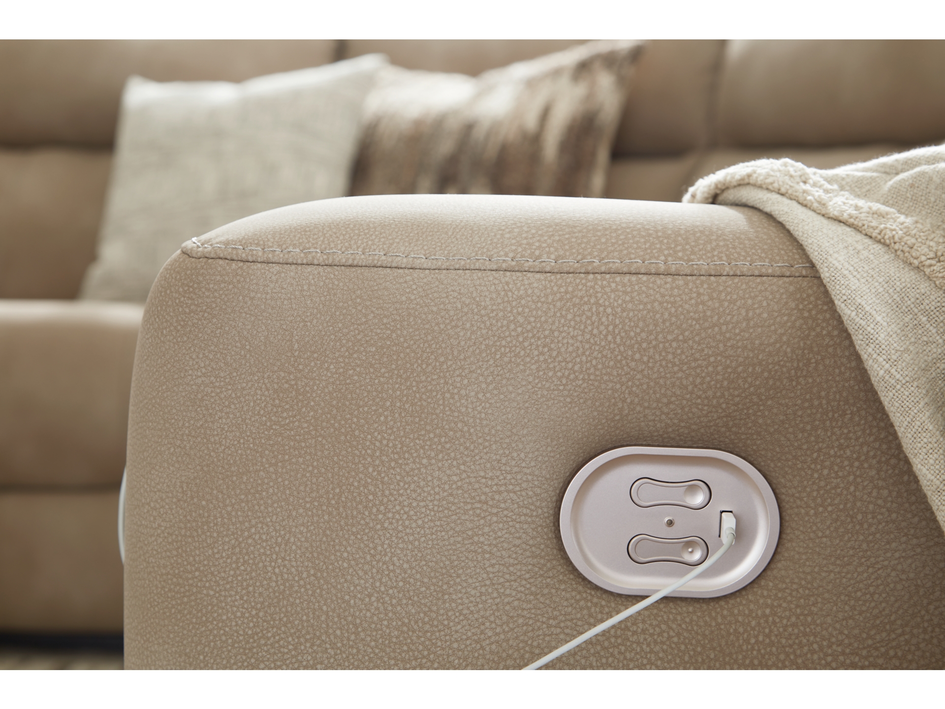 Image 2 of  Next-Gen DuraPellaPerformance Fabric Power Reclining Modular sectional