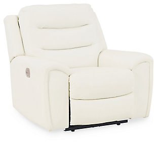 Warlin Power Recliner, White, large