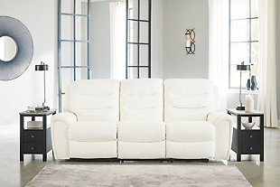 Warlin Power Reclining Sofa, White, rollover