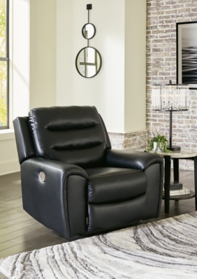 Warlin Dual Power Recliner, Black