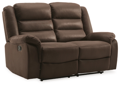 Welota Reclining Loveseat, Brown, large