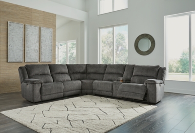 61806S2 Keensburg 3-Piece Power Reclining Sectional, Smoke sku 61806S2