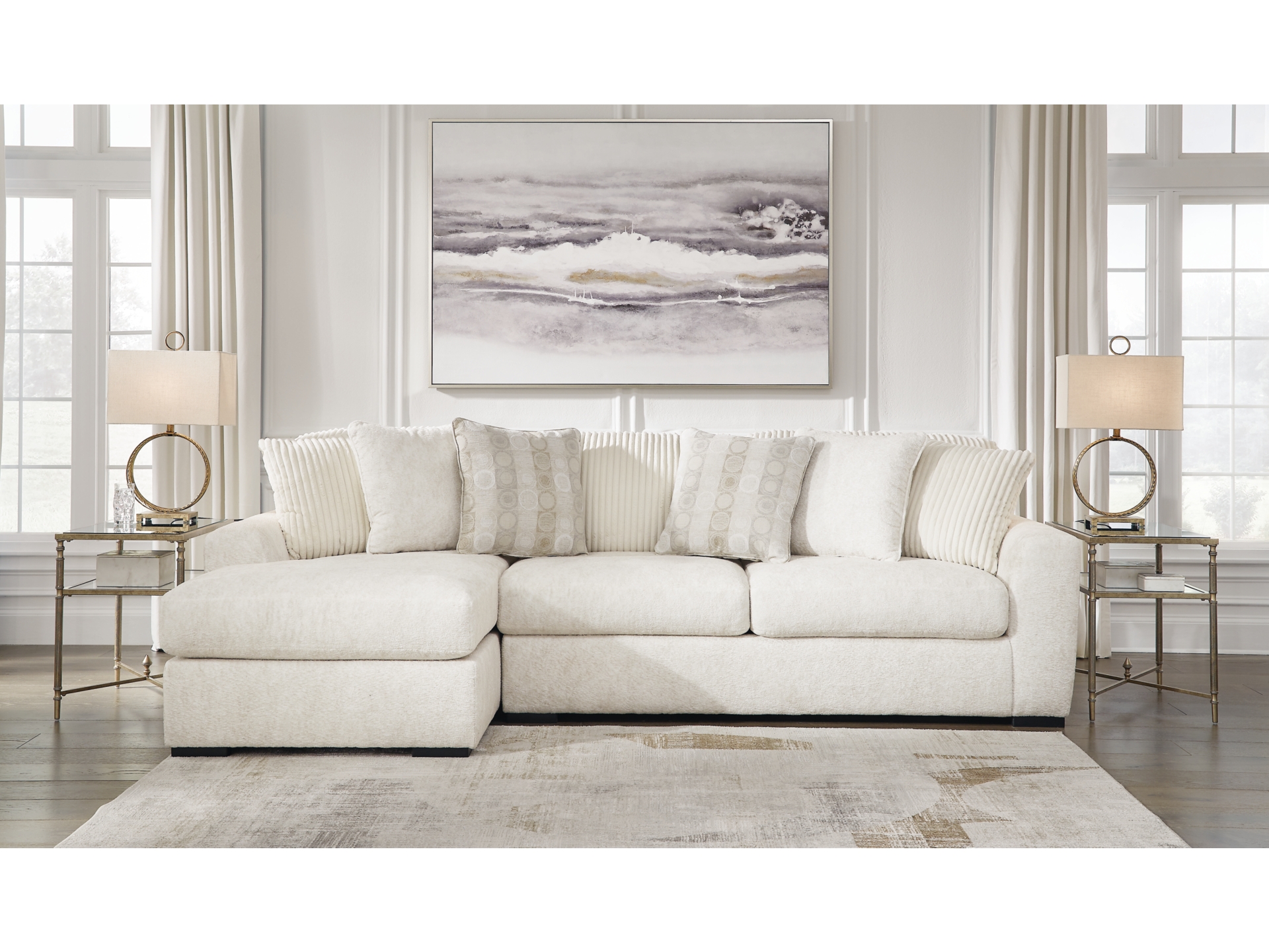 Image 0 of Chessington 2-Piece Sectional with Chaise Ivory