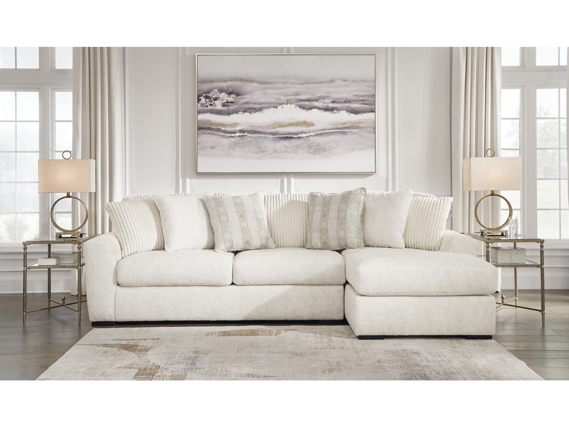 Image 1 of Chessington 2-Piece Sectional with Chaise Ivory