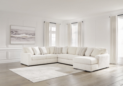 Chessington 4-Piece Sectional with Chaise, Ivory