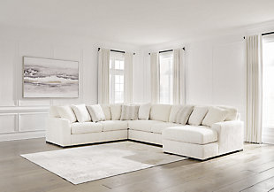Chessington 4-Piece Sectional with Chaise, Ivory, rollover