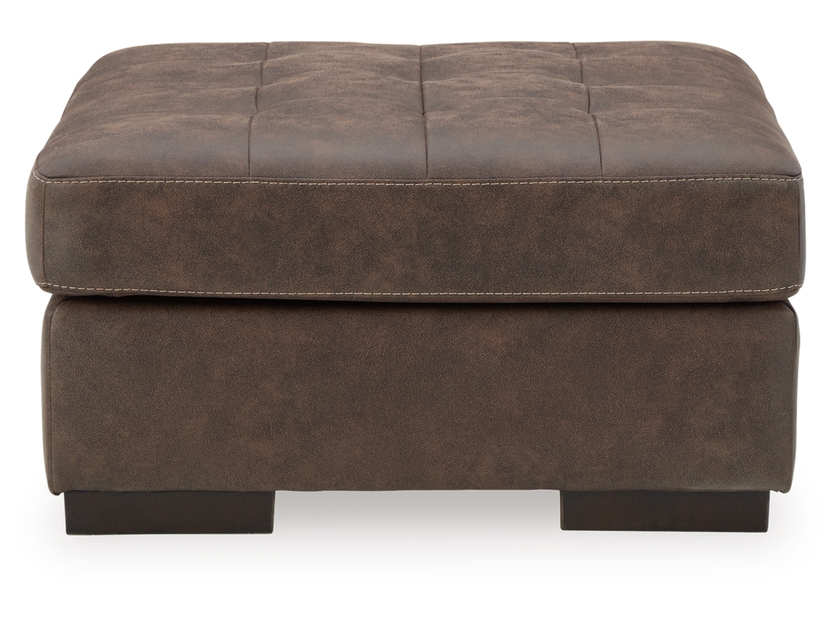 Maderla Oversized Accent Ottoman - Walnut