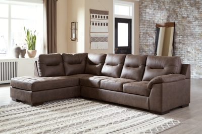 Maderla 2-Piece Sectional with Chaise, Walnut