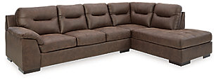 Maderla 2-Piece Sectional with Chaise, Walnut, large