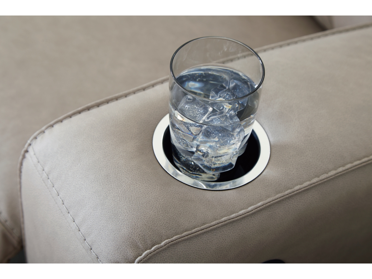 Lavenhorne Manual Reclining Sofa with Drop Down Table | Ashley 
