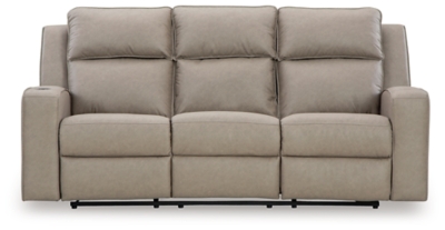 Lavenhorne Reclining Sofa with Drop Down Table, Pebble, large