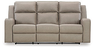 Lavenhorne Reclining Sofa with Drop Down Table, Pebble, large
