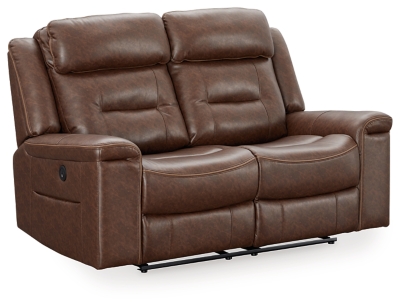 McAdoo Power Reclining Loveseat, Caramel, large