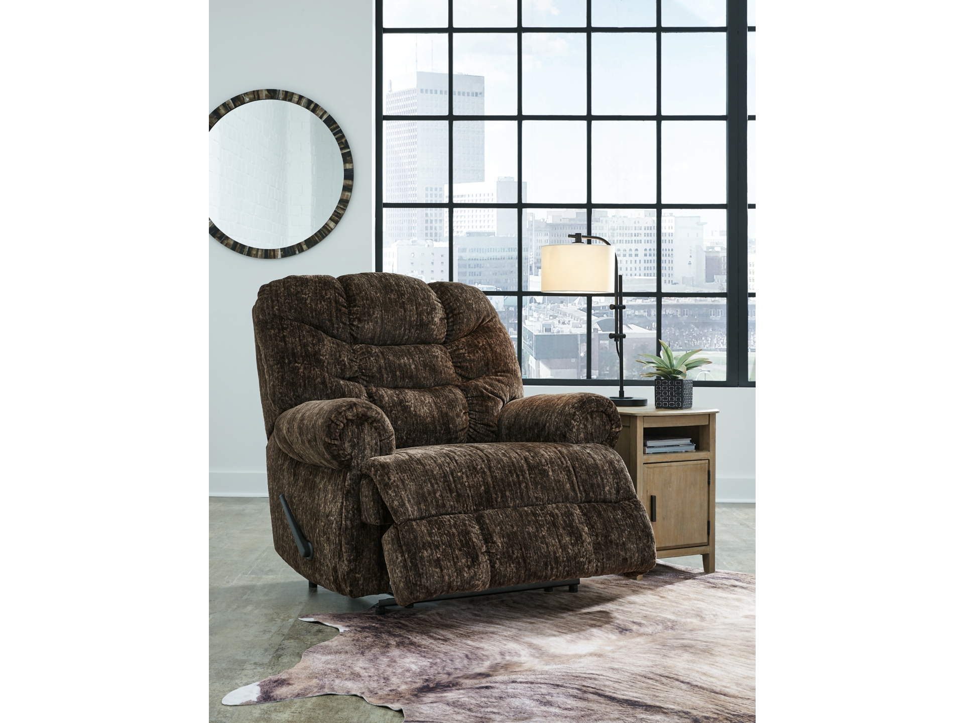 Movie Man Oversized Manual Recliner Chocolate 