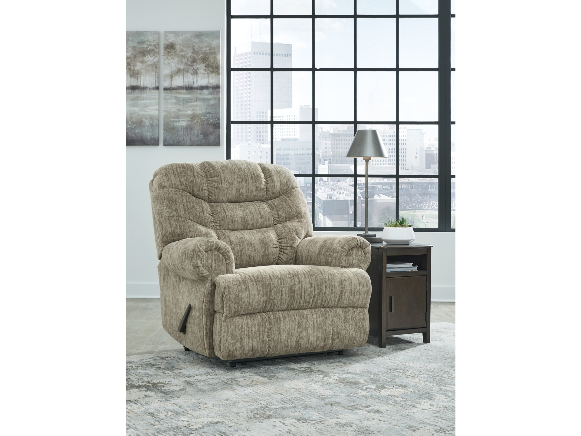 Image 1 of  Movie Man Oversized Manual Recliner Taupe 