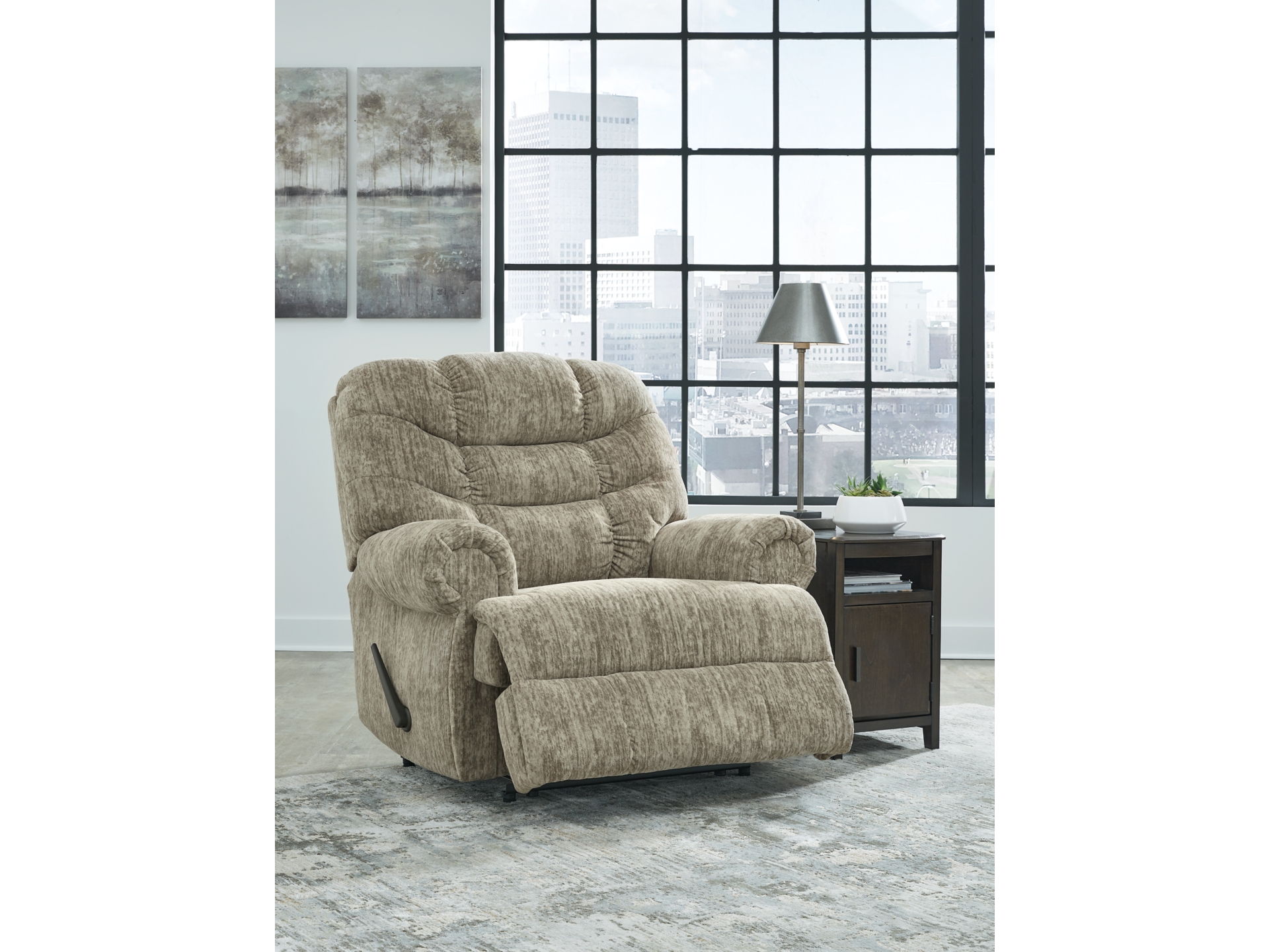  Movie Man Oversized Manual Recliner Taupe 