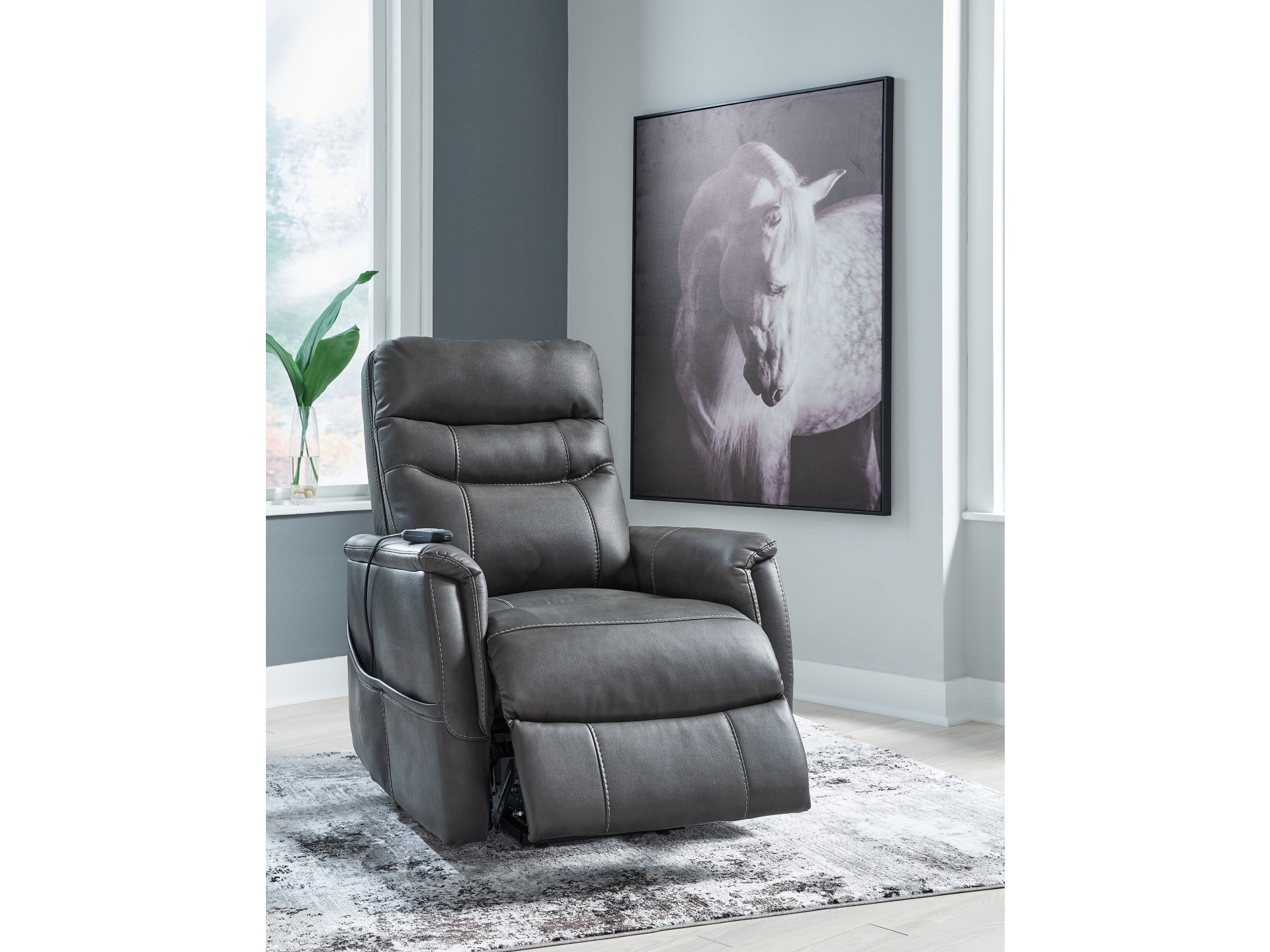 Image 3 of Strawbill Power Lift Recliner Shadow 