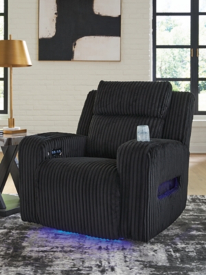 TwinBrooke Power Recliner, Black, rollover