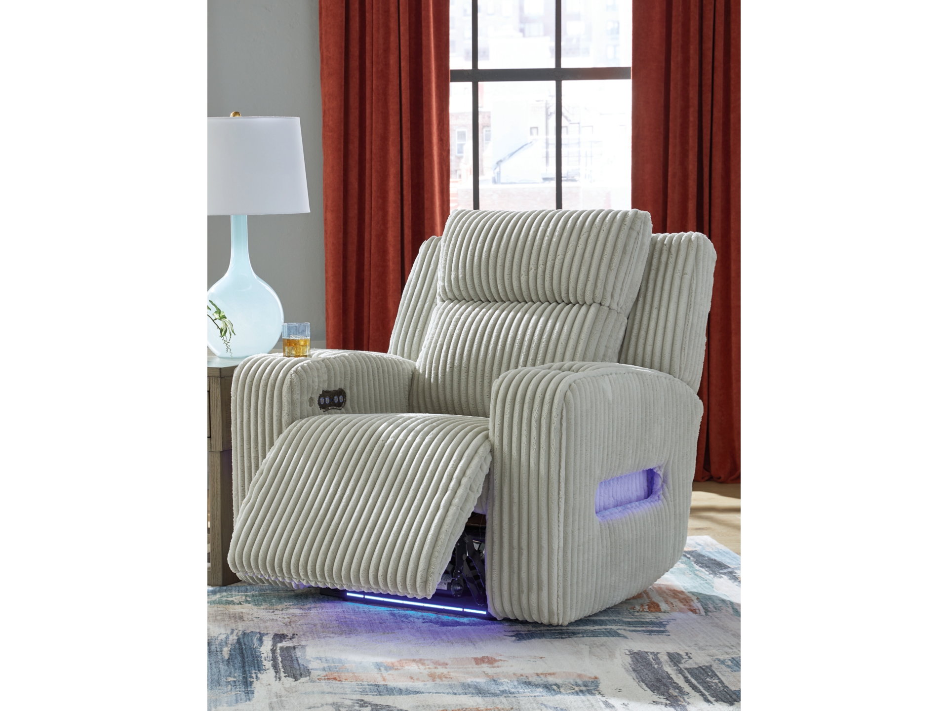 Image 7 of TwinBrooke Dual Power Reclining Sofa loveseat chair Alloy 
