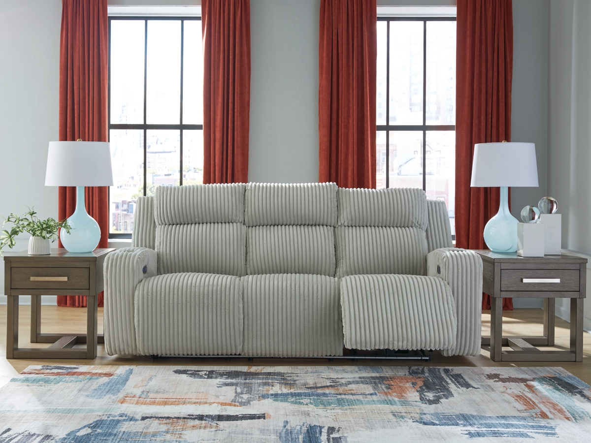 TwinBrooke Dual Power Reclining Sofa | Ashley