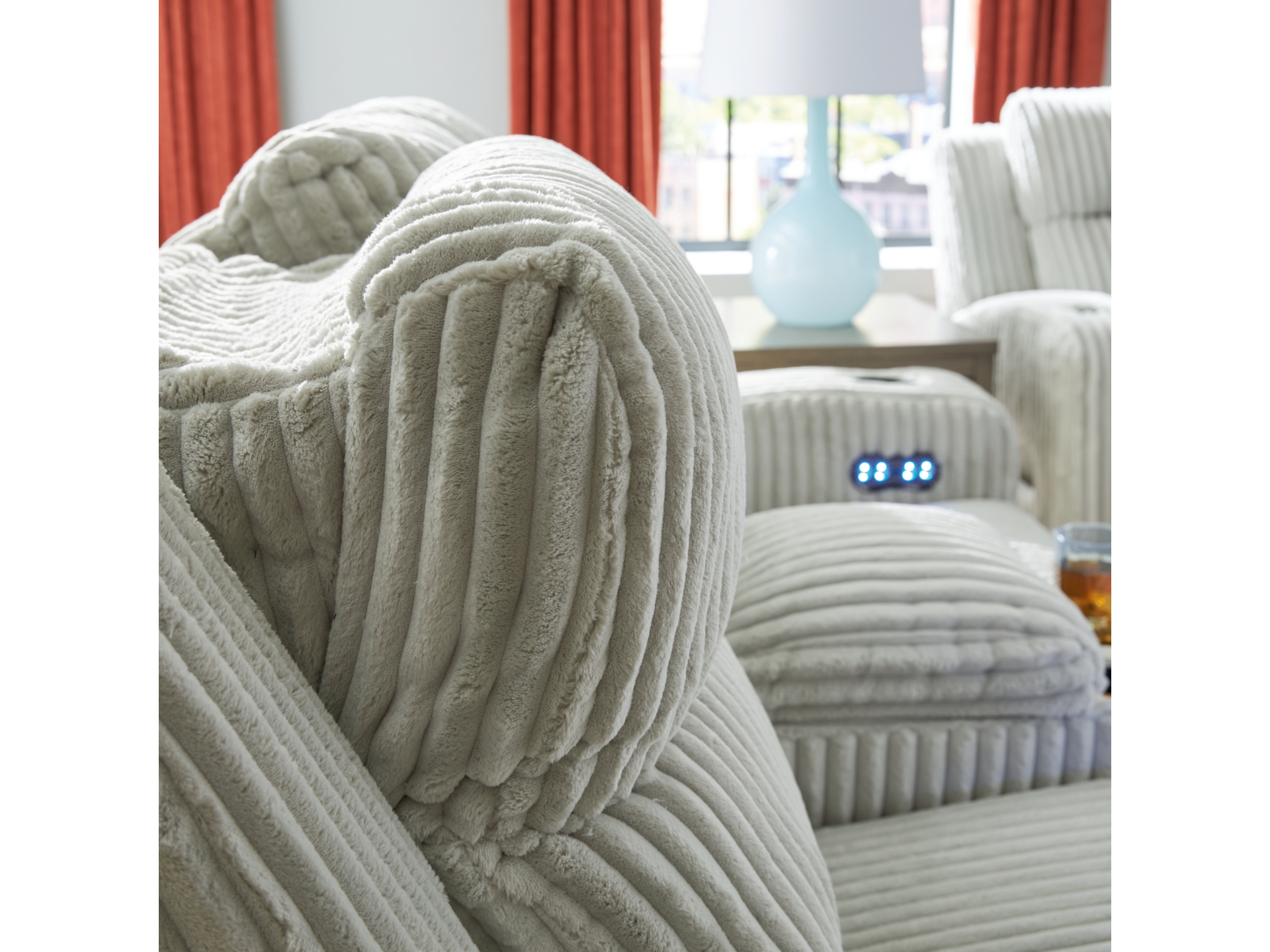 Image 2 of TwinBrooke Dual Power Reclining Sofa loveseat chair Alloy 