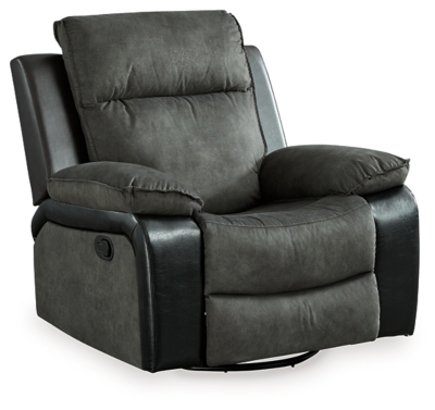 Woodsway Swivel Glider Recliner, Gray, large