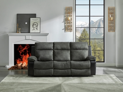 Woodsway Reclining Sofa, Gray, rollover