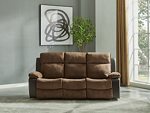 Woodsway Reclining Sofa, Brown, rollover