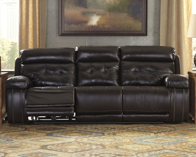 Graford Power Reclining Sofa, Walnut, large