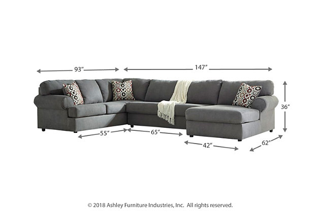 Jayceon 3 Piece Sectional With Ottoman, Wetzel 3 Pc Sectional Sofa Ashley Furniture