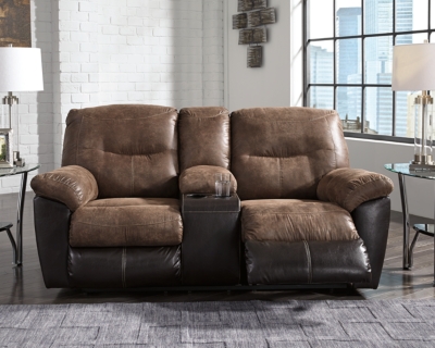 Follett Reclining Loveseat with Console, , large