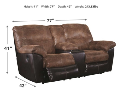 Follett Reclining Loveseat with Console, , large