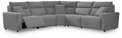 Modmax 5-Piece Power Reclining Sectional - Salt and Pepper