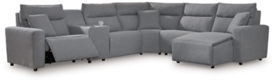 ModMax II 6-Piece Power Reclining Sectional with Chaise, Salt and Pepper, large