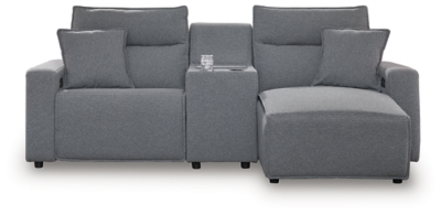 ModMax II 3-Piece Power Reclining Sectional with Chaise, Salt and Pepper, large