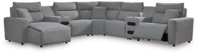 Modmax 7-Piece Power Reclining Sectional with Chaise - Salt and Pepper