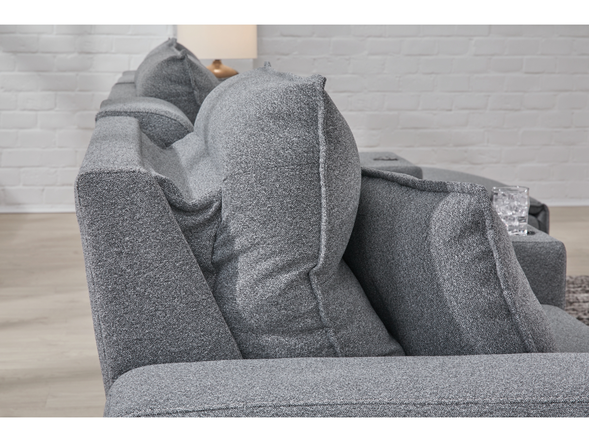 Image 1 of power ModMax II Reclining Modular Sectional with Chaise and Consoles