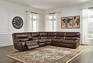 Mayall 6-Piece Power Reclining Sectional, Chocolate, rollover